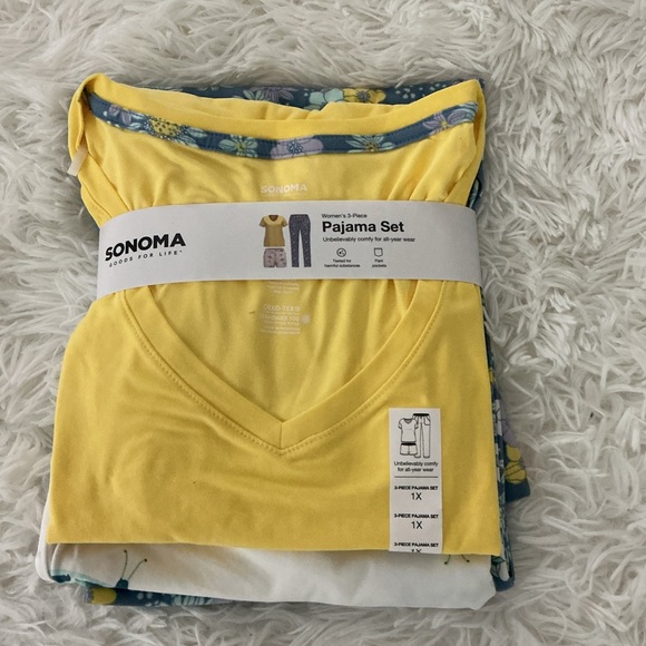 Sonoma Goods for Life Women’s 3-Piece Pajama Set 1X Plus NWT - Picture 2 of 11